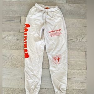 Lonely Ghost: Connect Sweatpants-Bone